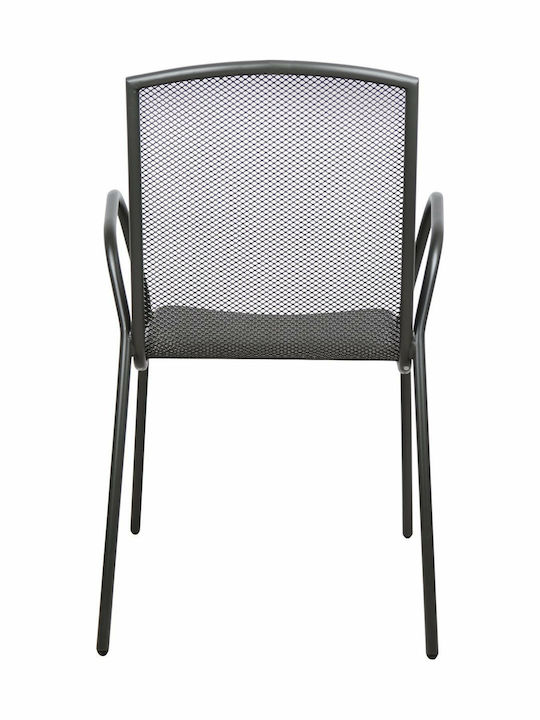 Outdoor Chair Metallic Elijah Anthracite 43x62x89cm