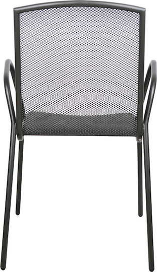 Outdoor-Stuhl Metallisch Elijah Anthracite 43x62x89εκ.