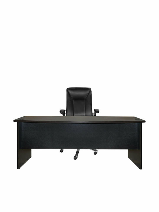 Birou Profesional Executive Din Lemn Maro 180x93.5x74.6cm