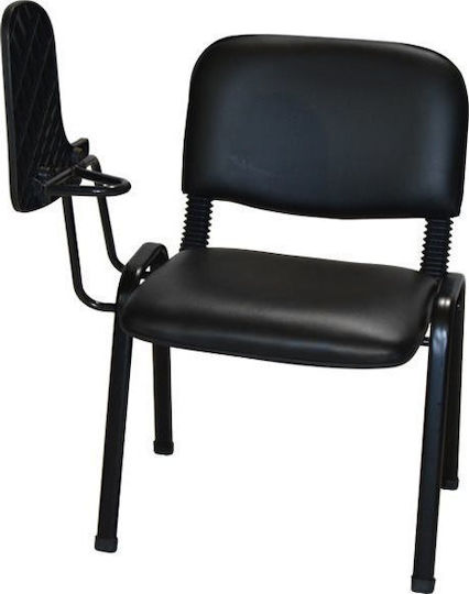 HomeMarkt Stuhl mit Tablet-Arm Klassenzimmer Schwarz 54x59x78cm.