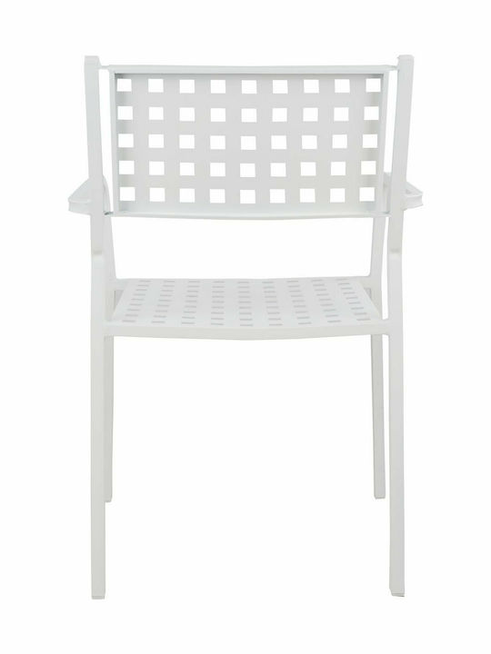 Outdoor-Stuhl Metallisch Zeta Weiß 54x51x84εκ.