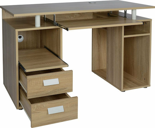 Компютърно Бюро Status Дървесно Бяло / Sonoma 120x55x76см