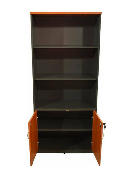 Bibliotecă Sienna Gri 80x40x180 cm