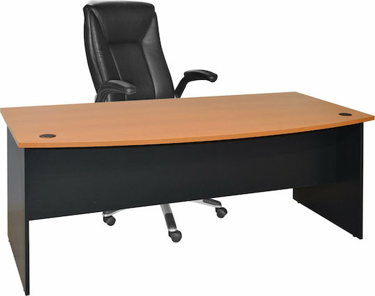 Professional Office Executive Wooden Grey / Natural 180x93.5x74cm