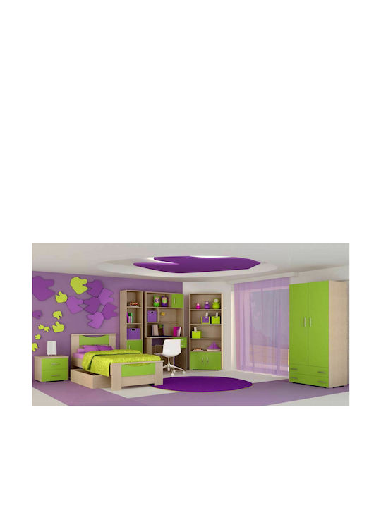 Smile Kids Bed Classic Single Green for Mattress 90x190cm