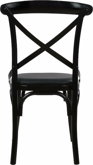 Ronnie Καρέκλα Καφενείου Μεταλλική Μαύρη 51x50.5x90εκ.