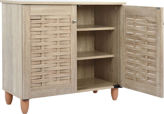 Cassiope Wooden Shoe Organizer with 3 Shelves Sonama 77x34x67.5cm