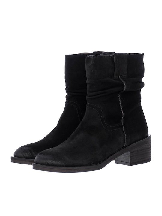 Alpe Wildleder Damen Knöchelstiefel Schwarz