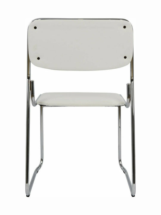 Chair Visitor Mabel White 48.5x51.5x77cm 1pcs