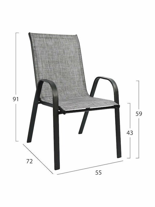 Garten- und Outdoor-Möbelsets für kleinen Raum 3 Stück Grau