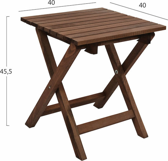 Auxiliary Table Koli 402 Foldable 40x40x45 Brown Auxiliary Table Koli 402 Foldable 40x40x45 Brown
