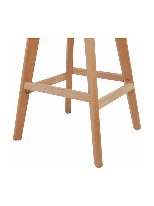 Vegas Polypropylene Bar Stool with Backrest Gray 4pcs 47.5x55x105cm