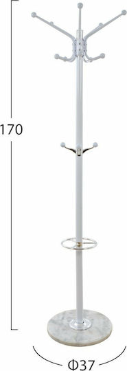 HomeMarkt Ines Μεταλλικός Λευκός HM0039.02 HomeMarkt Ines Μεταλλικός Λευκός HM0039.02