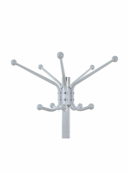 HomeMarkt Ines Cuiere de podea Metal Alb Rotativ cu marmură 37x37x170cm