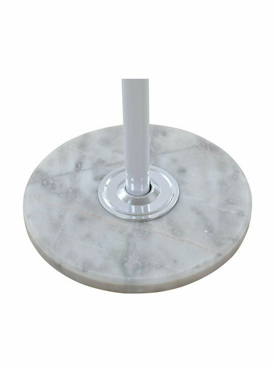 HomeMarkt Ines Cuiere de podea Metal Alb Rotativ cu marmură 37x37x170cm