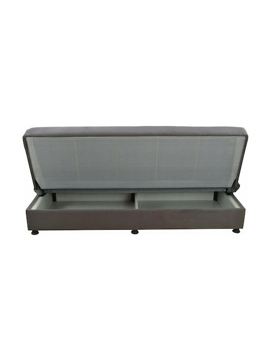 Ege 1206 Canapea Cu Trei Locuri Pat Cu Spațiu De Depozitare Gri 190x84x79cm