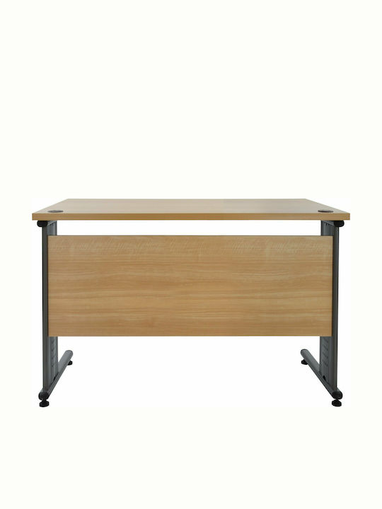 Birou Profesional Valden Din Lemn Gri / Natural Cu Picioare Metalice 120x72x75cm
