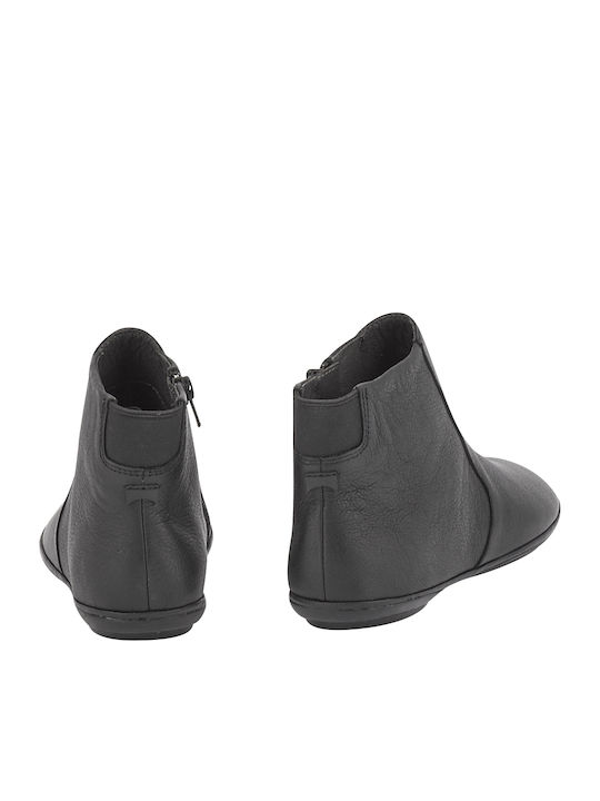 Right Leather Women's Ankle Boots Black