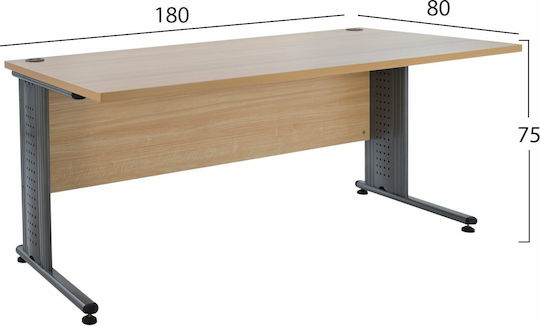 Schreibtisch 180x80x75cm Beige