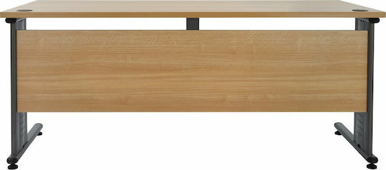 Бюро Стъклено Бежово 180x80x75см