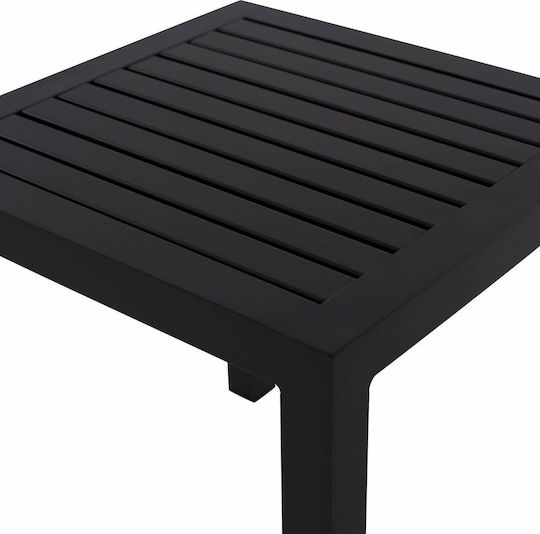 Masa auxiliară pentru spații exterioare mici Aluminiu Gri 45x45x45buc