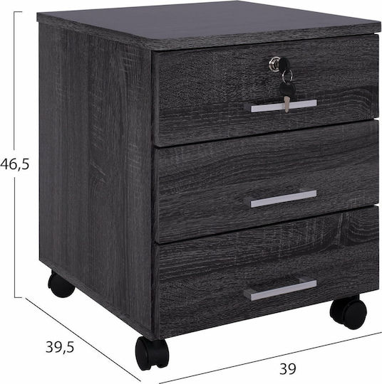 Γραφείο Ξύλινο Μαύρο 150x71x74.5εκ.