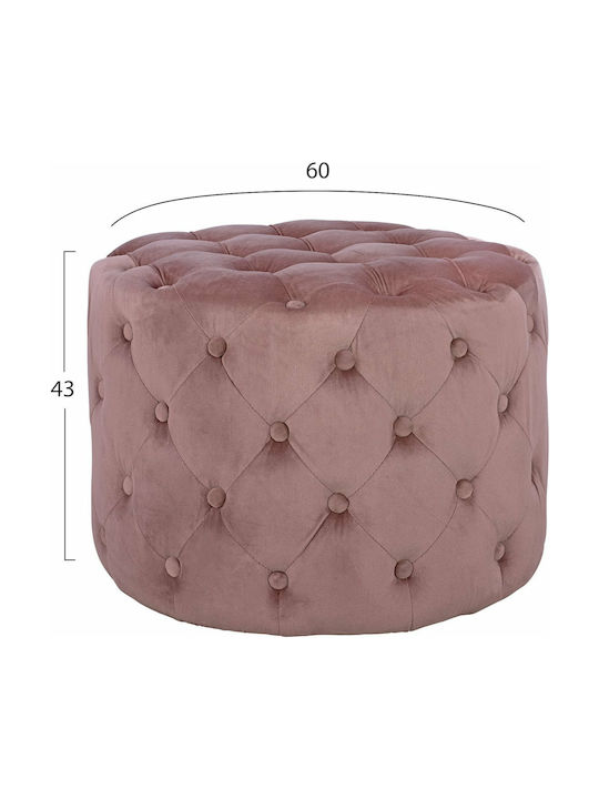 Stool For Living Room Upholstered with Velvet Kassie Rotten apple 60x60x43cm