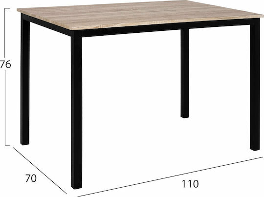 Sufragerie VEGAS 5buc Sonama / Negru 110x70buc