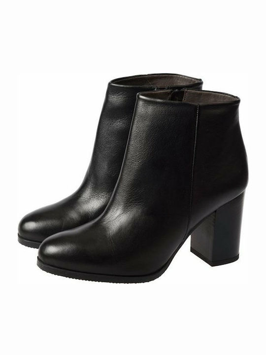 Paola Ferri 3650 Leather Women's Ankle Boots Black