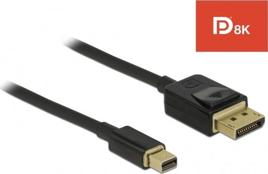 DeLock Cable mini DisplayPort male - DisplayPort male 2m Black (84928)