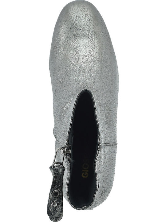 Ghete Dama Argintii Ankle Boots