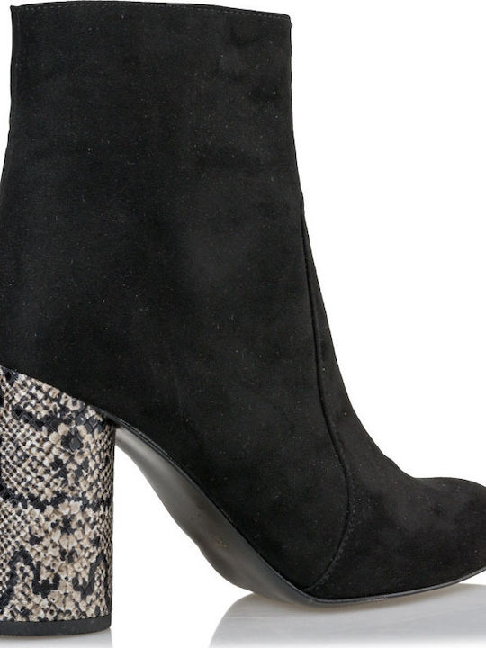 Wildleder Stiefeletten Damen Schwarz
