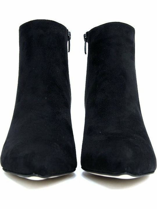 Fardoulis 4313 Suede Women's Ankle Boots with High Heel Black