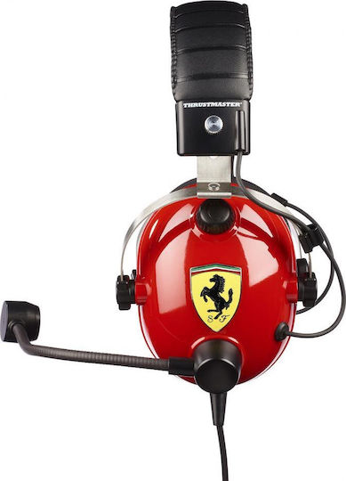 Thrustmaster T.Racing Scuderia Ferrari Edition Over Ear Gaming Headset με σύνδεση 3.5mm Κόκκινο