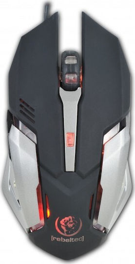 Rebeltec Interceptor Gaming Keyboard Set with RGB Lighting & Mouse English US Gray
