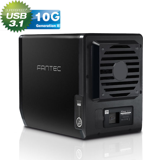 Fantec QB-35U31 Case for 4 Hard Drives 2.5" / 3.5" SATA III with Connection USB 3.1