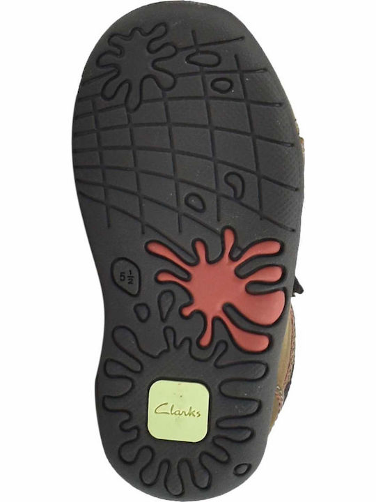 SOFTLY TO FST Παιδικά Sneakers Ανατομικά με Σκρατς Καφέ