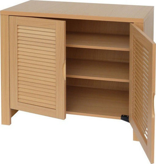 Zita Plus Holz-Schuhorganisator mit 3 Regalen Beiges M80xT32xH70cm
