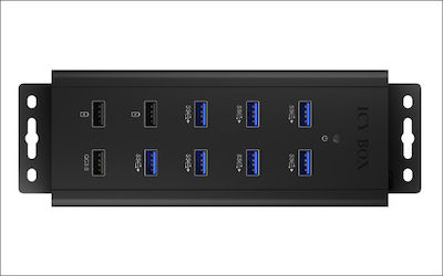 Icy Box USB 3.0 Hub 7 Porturi cu conexiune USB-A și Port de încărcare