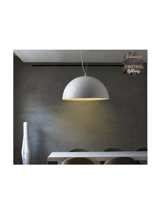 GloboStar Serenia Pendant Light White Bell with Socket E27 40x20cm