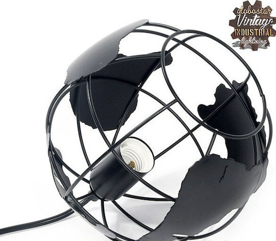 GloboStar Earth Висящо Таванно Осветително Тяло Черно с Цокъл E27 30x30x30см