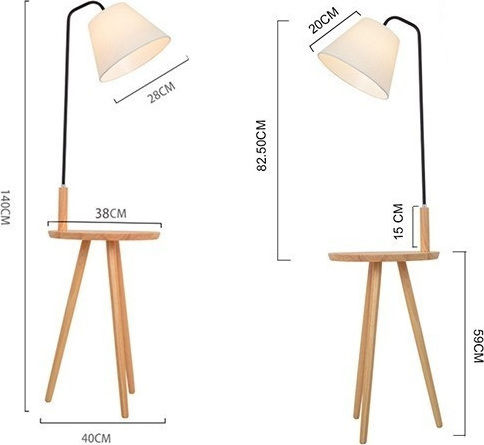 GloboStar Tiffany Floor Lamp H140xL40cm with E27 Lamp Bulb Base Beige & White