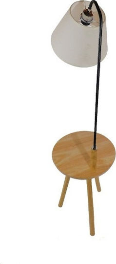 GloboStar Tiffany Floor Lamp H140xL40cm with E27 Lamp Bulb Base Beige & White