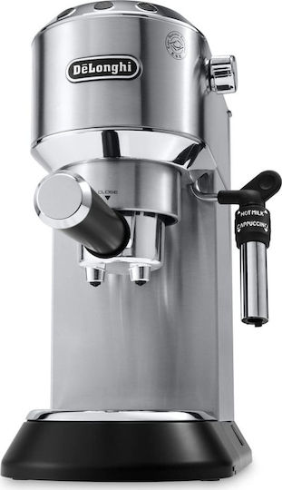 De'Longhi Dedica Pump Μηχανή Espresso 1300W Πίεσης 15bar Ασημί