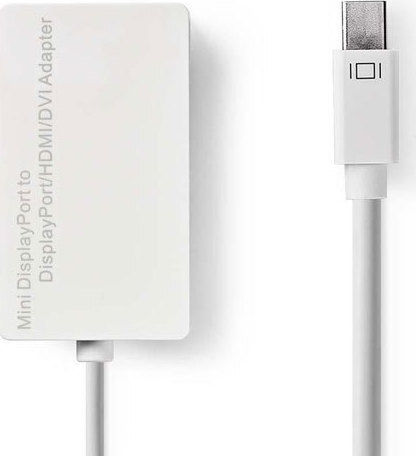 Nedis Μετατροπέας mini DisplayPort male σε DVI-D / DisplayPort / HDMI female Λευκό 1τμχ (CCGP37460WT02)
