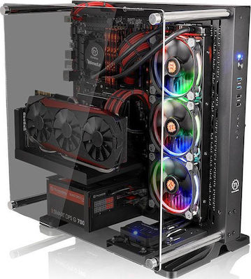 Thermaltake Core P3 TG Gaming Midi Tower Κουτί Υπολογιστή με Πλαϊνό Παράθυρο Μαύρο