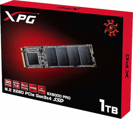 XPG SX6000 Pro SSD 1TB M.2 NVMe PCI Express 3.0 ASX6000PNP-1TT-C