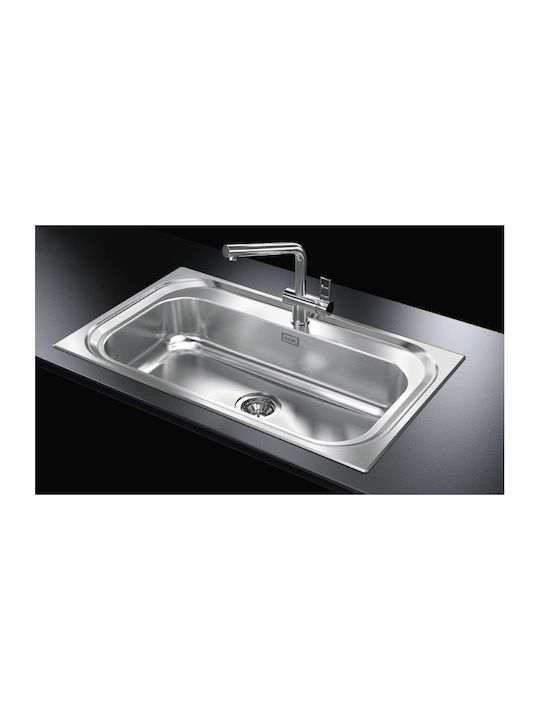 Foster 1000 Drop-In Sink Inox Satin W86xD50cm Silver