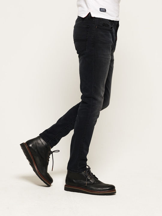 Travis Men's Skinny Fit Black Jeans Pants