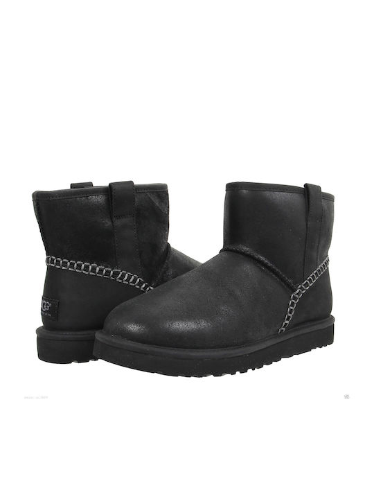 Ugg Australia Classic Mini Stitch Men's Leather Boots Black
